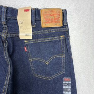 Levis 517 Boot Cut Denim Jeans Mens 36x36 Blue NWT